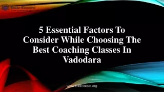 Best coaching classes in Vadodara - Lulla Classes