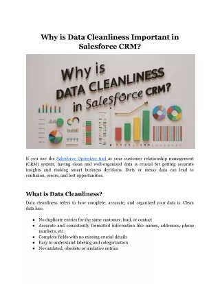 why is data cleanliness important in salesforce