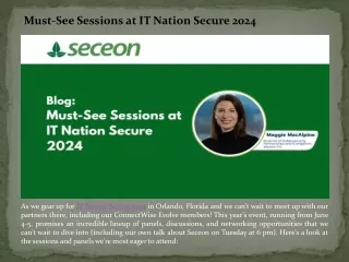 Must-See Sessions at IT Nation Secure 2024