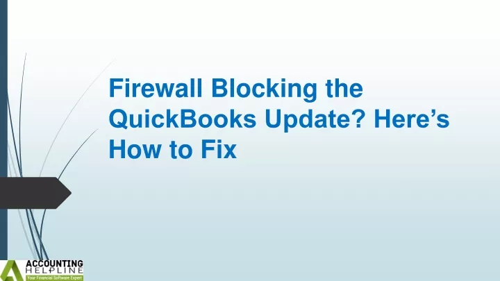 firewall blocking the quickbooks update here s how to fix