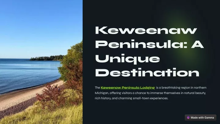 keweenaw peninsula a unique destination