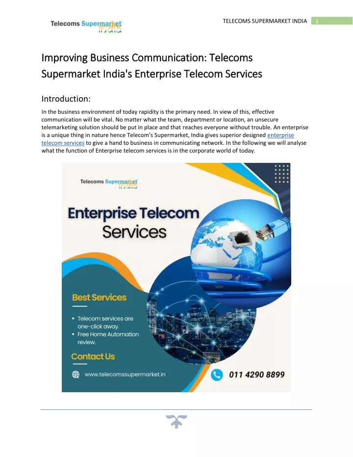 telecoms supermarket india