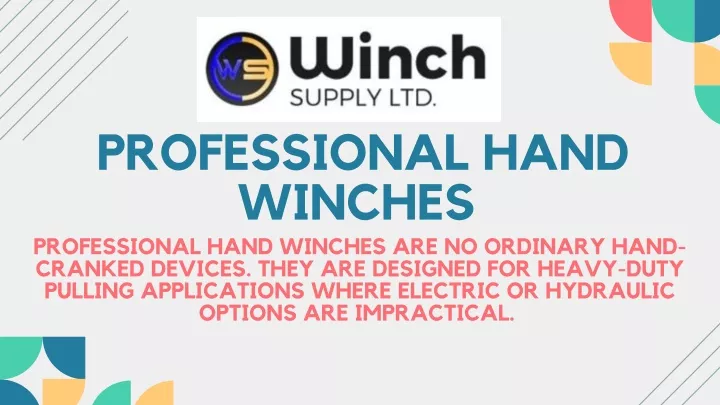 professional hand winches professional hand