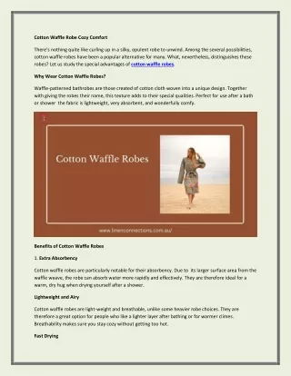 Cotton Waffle Robe Cozy Comfort