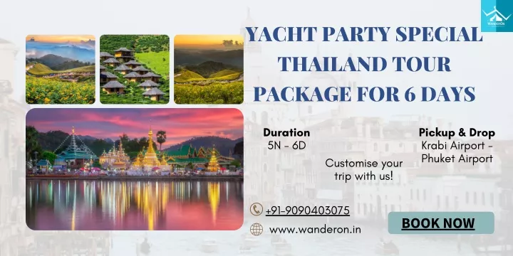 yacht party special thailand tour package