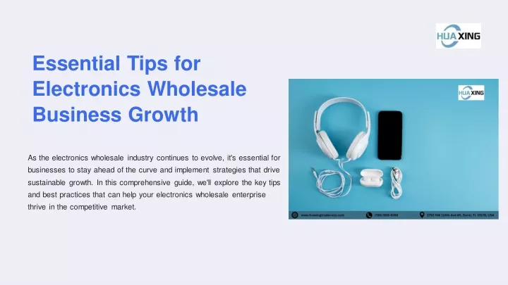 essential tips for electronics wholesale business