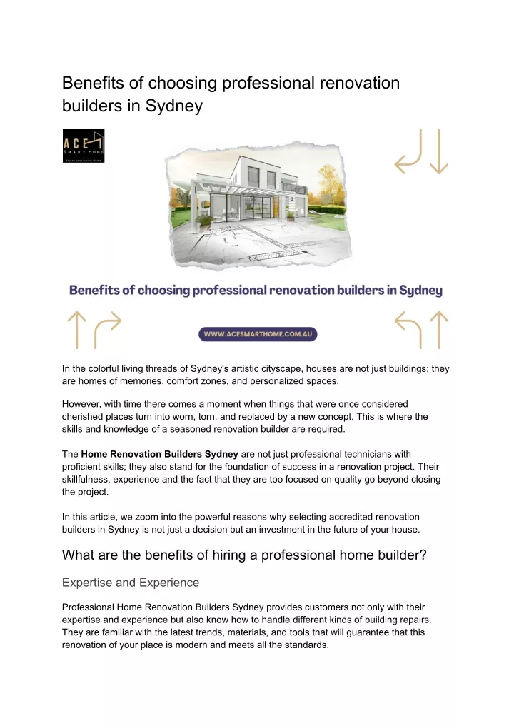 benefits of choosing professional renovation