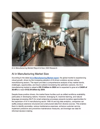 AI in Manufacturing Market Report & Size _ BIS Research