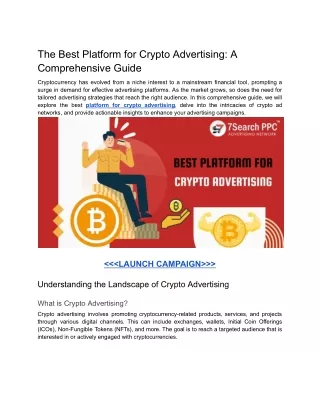 The Best Platform for Crypto Advertising_ A Comprehensive Guide