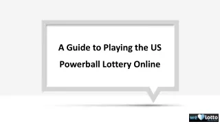 A Guide to Playing the US Powerball Lottery Online