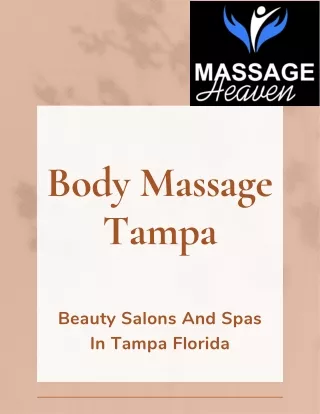 Romantic Retreat: Couples Massage in Tampa, Florida