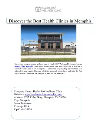 Discover the Best Health Clinics in Memphis