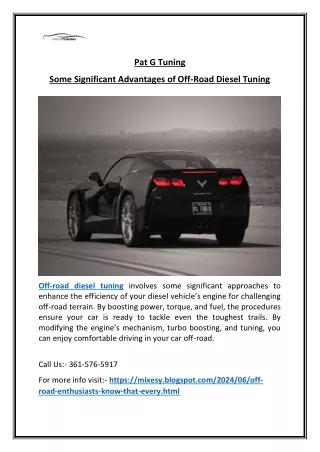 Benefits of Having Off-Road Shock Tuning