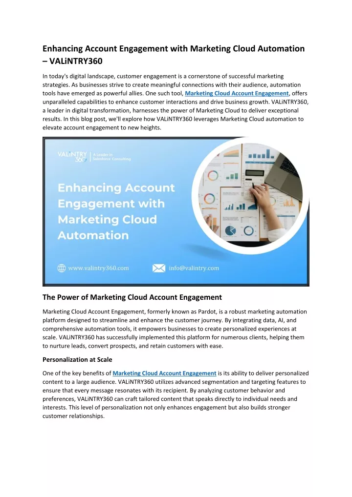 enhancing account engagement with marketing cloud