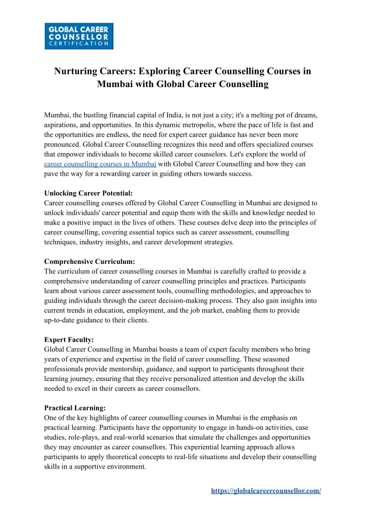 nurturing careers exploring career counselling