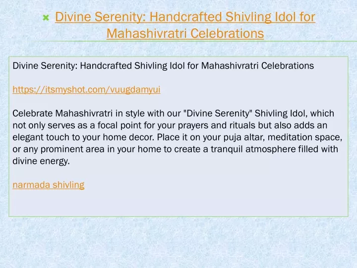 divine serenity handcrafted shivling idol for mahashivratri celebrations