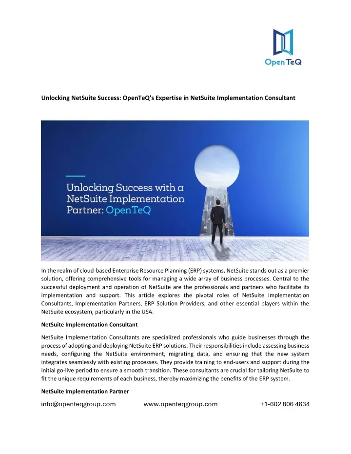 unlocking netsuite success openteq s expertise