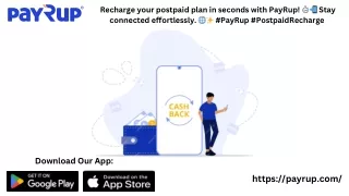 recharge your postpaid plan in seconds with