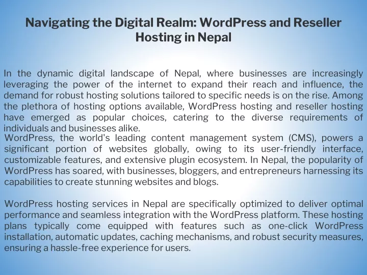 navigating the digital realm wordpress