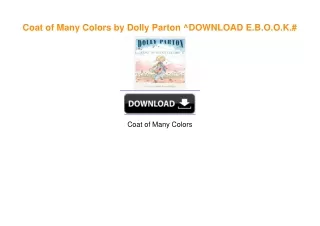 Coat of Many Colors by Dolly Parton ^DOWNLOAD E.B.O.O.K.#
