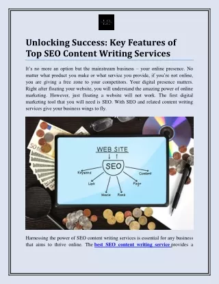 Unlocking Success: Key Features of Top SEO Content Writing Services