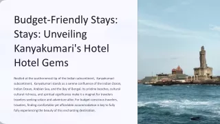 Budget-Friendly-Stays-Unveiling-Kanyakumaris-Hotel-Gems