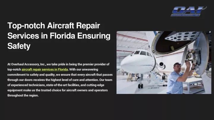 top notch aircraft repair services in florida