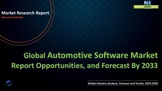 Automotive Software Market Report Opportunities, and Forecast By 2033