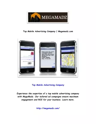 Top Mobile Advertising Company | Megamadz.com