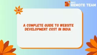 A Complete Guide to Website Development Cost in India