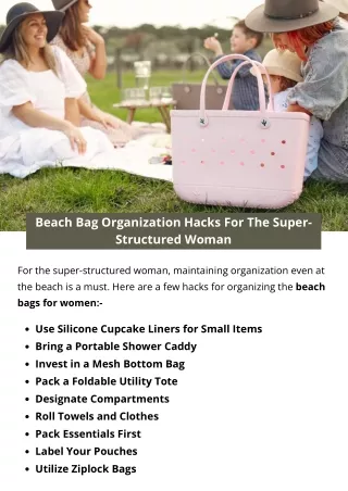 Beach Bag Organization Hacks For The Super-Structured Woman