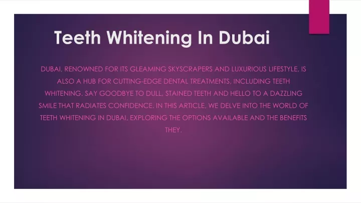 teeth whitening in dubai