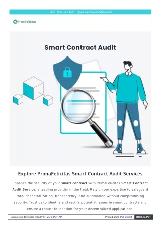 Selecting the correct Smart Contract Audit Company is crucial