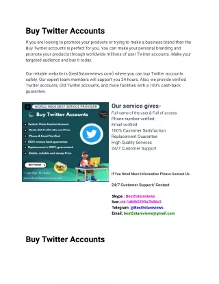 Buy Twitter Accounts