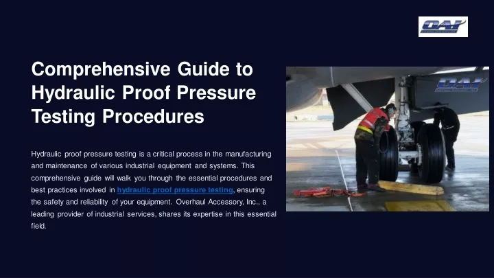comprehensive guide to hydraulic proof pressure