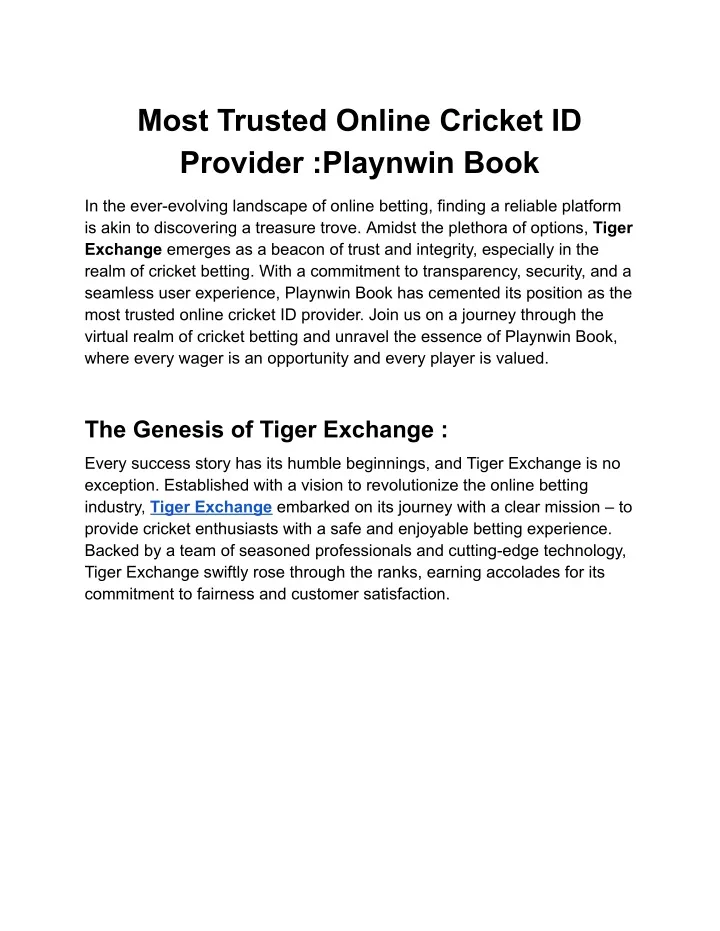 most trusted online cricket id provider playnwin