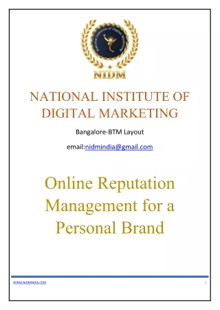 Digital marketing institute in BTM