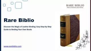 Premium Leather Binding Elegance and Durability for Your Documents