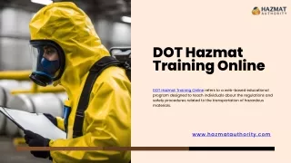 DOT Hazmat Training Online