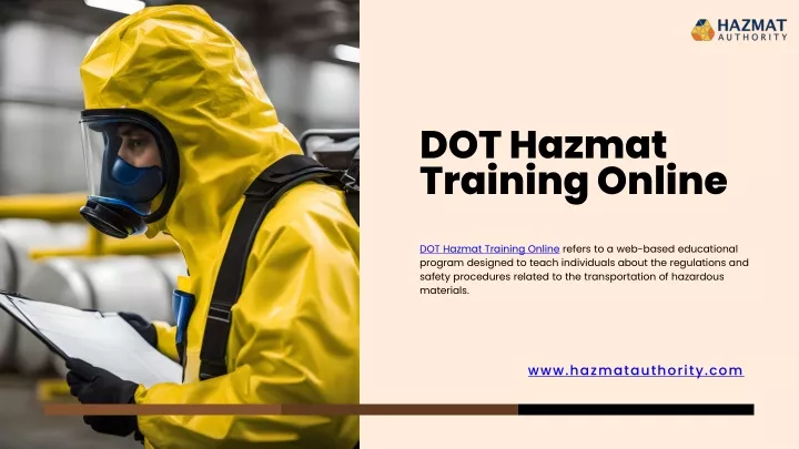 dot hazmat training online