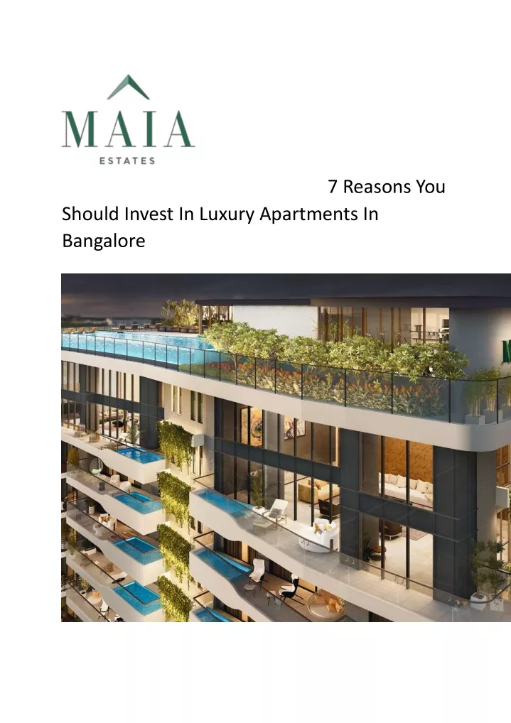 7 reasons you should invest in luxury apartments