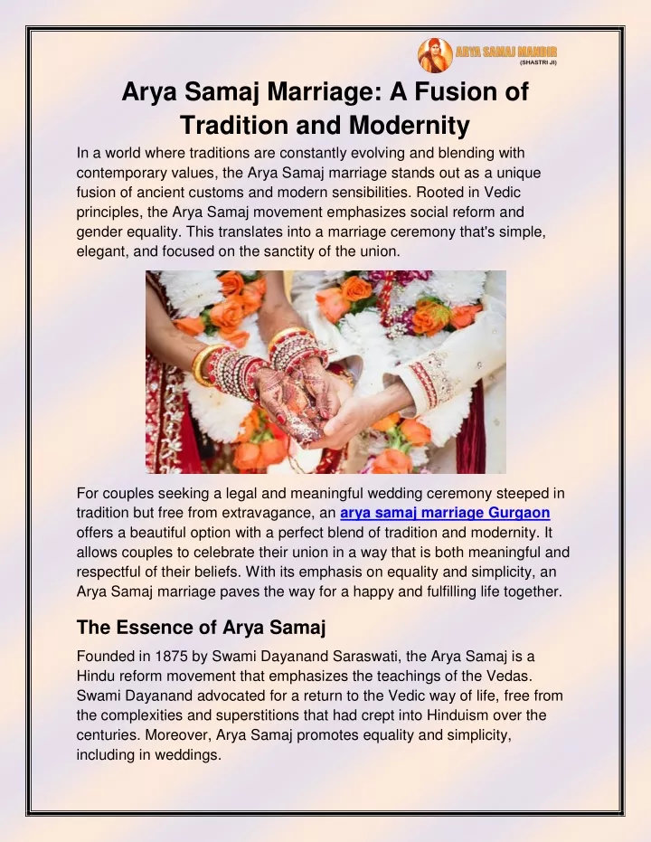 arya samaj marriage a fusion of tradition