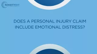 Does a Personal Injury Claim Include Emotional Distress?