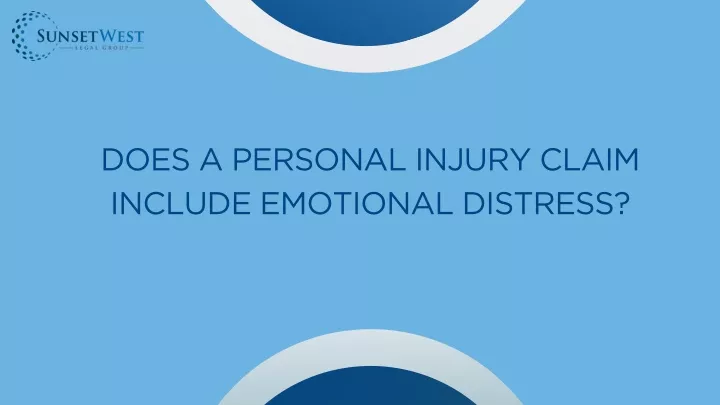 does a personal injury claim include emotional