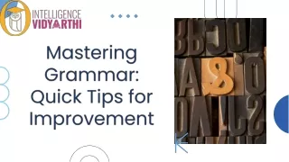 grammar quick-tips for improvement