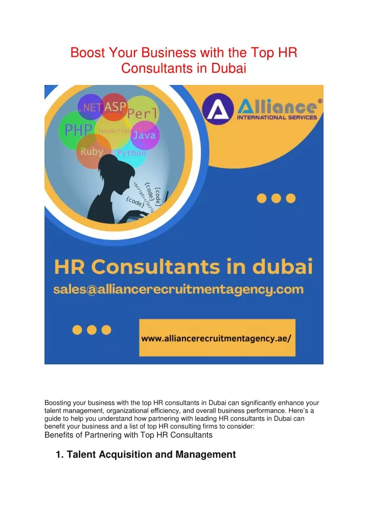 boost your business with the top hr consultants