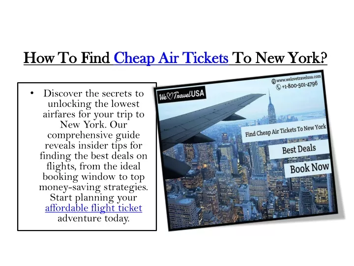 how to find cheap air tickets to new york