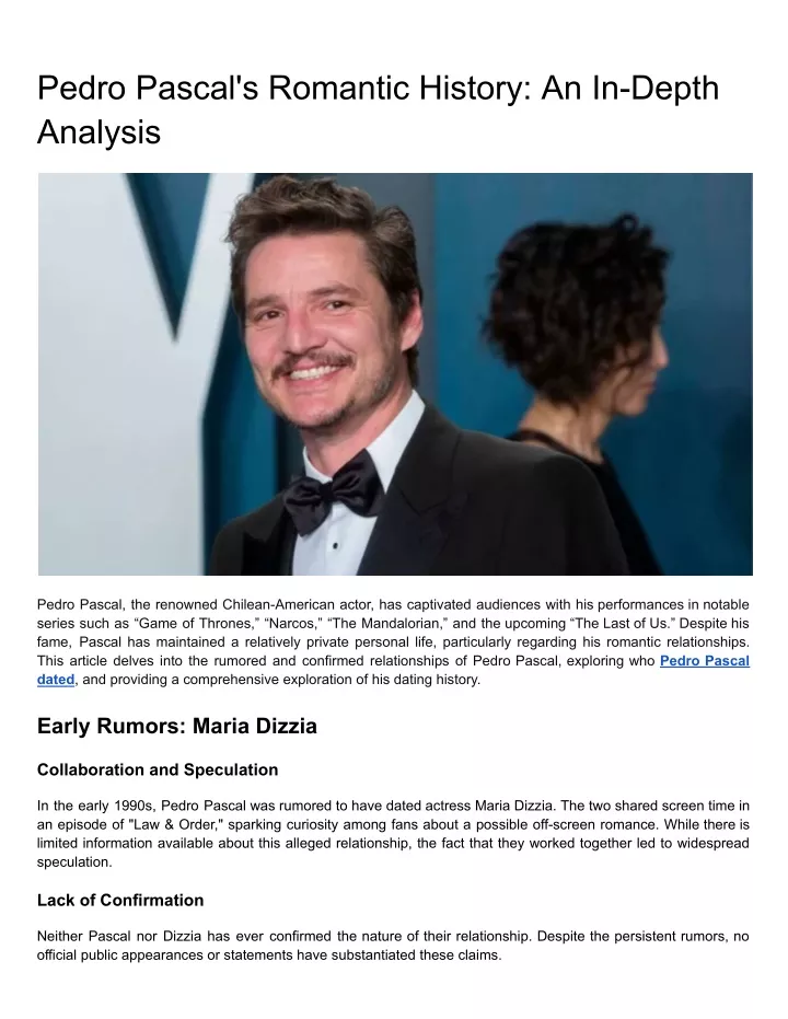 pedro pascal s romantic history an in depth