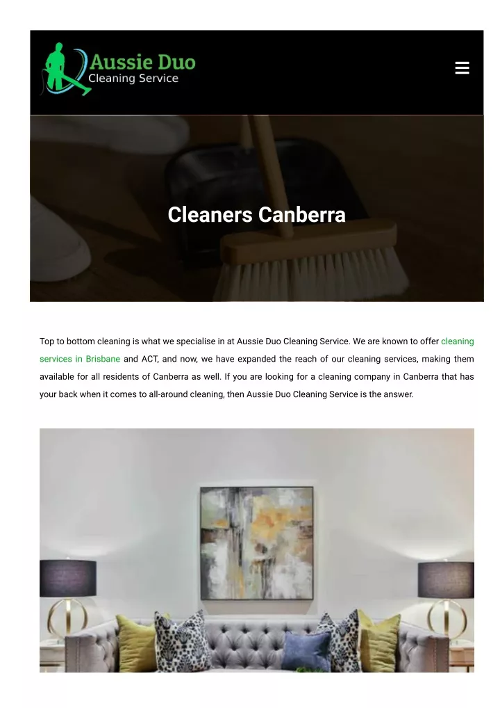 cleaners canberra