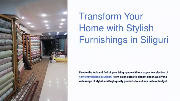 transform your home with stylish furnishings